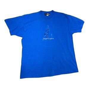VTG Disney Magic Kingdom Castle Embroidered T Shirt L/XL Park Exclusive USA Made